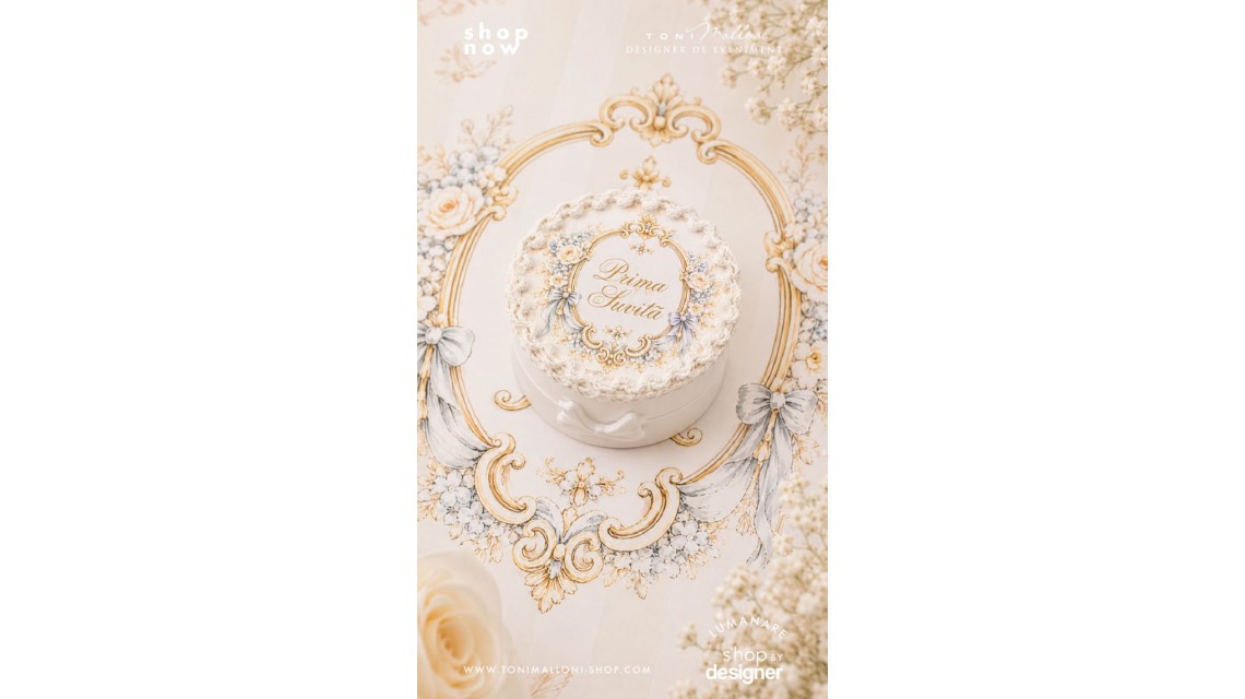 Trusou Botez Atelier Paris Carusel Vintage Monogramă Regală Balon cu Aer Cald 15